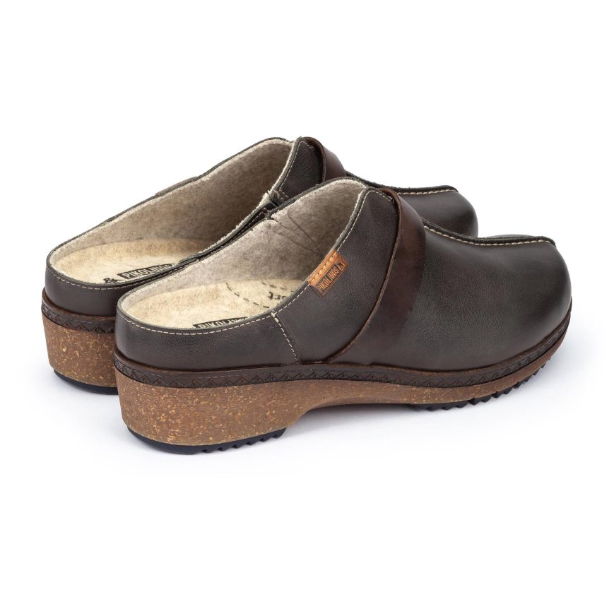 Dark Grey Pikolinos GRANADA Women's Clogs | MPLN916T3