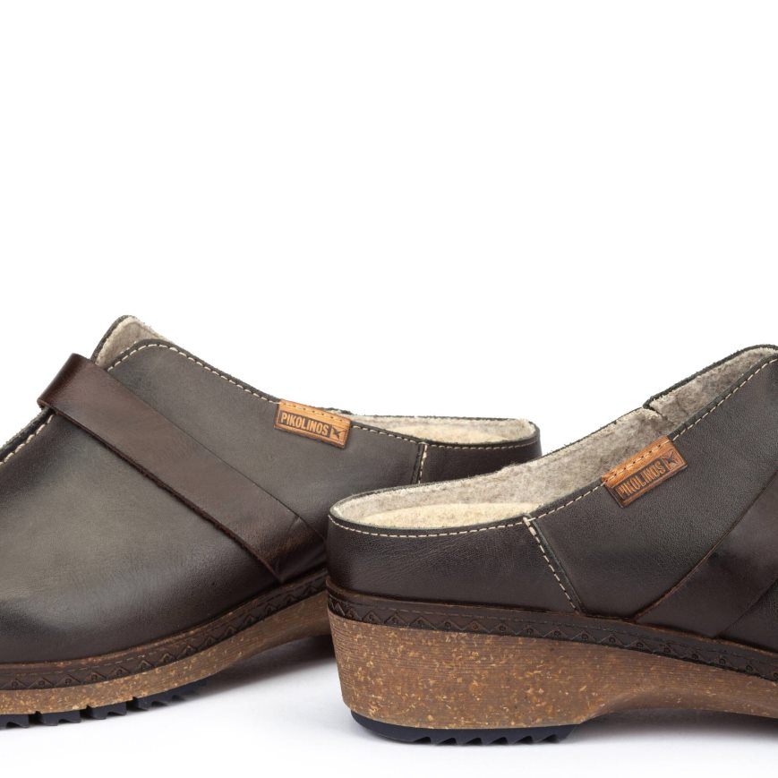 Dark Grey Pikolinos GRANADA Women's Clogs | MPLN916T3