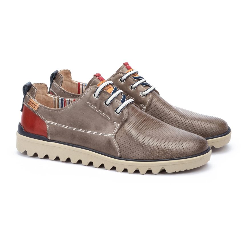 Dark Grey Pikolinos TABERNAS Men's Lace Up Shoes | RJOC0614T