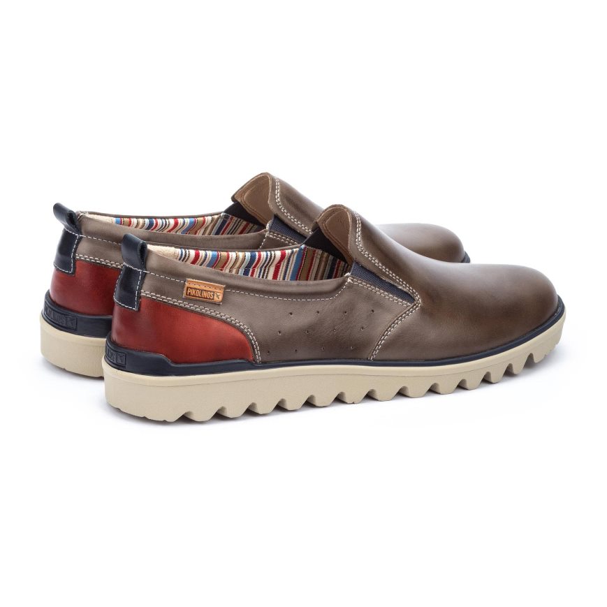 Dark Grey Pikolinos TABERNAS Men's Moccasins | PSEV6T201