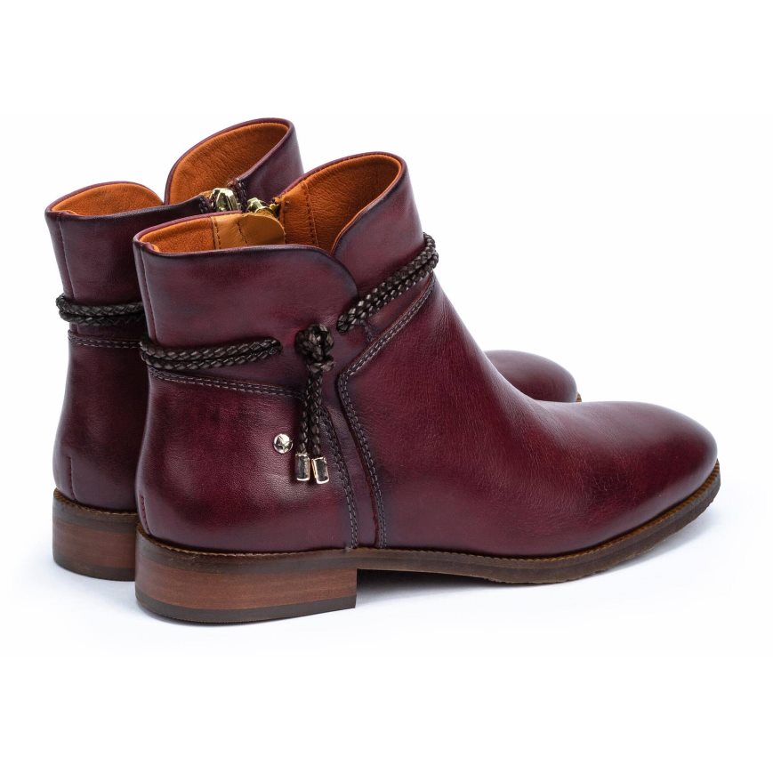 Dark Red Pikolinos ROYAL W4D-8908 Women's Ankle Boots | EPAZ84370