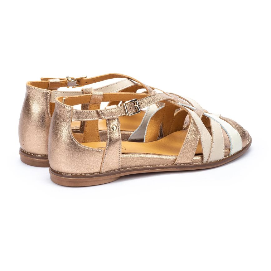 Gold Pikolinos TALAVERA Women's Sandals | J1RX26T13