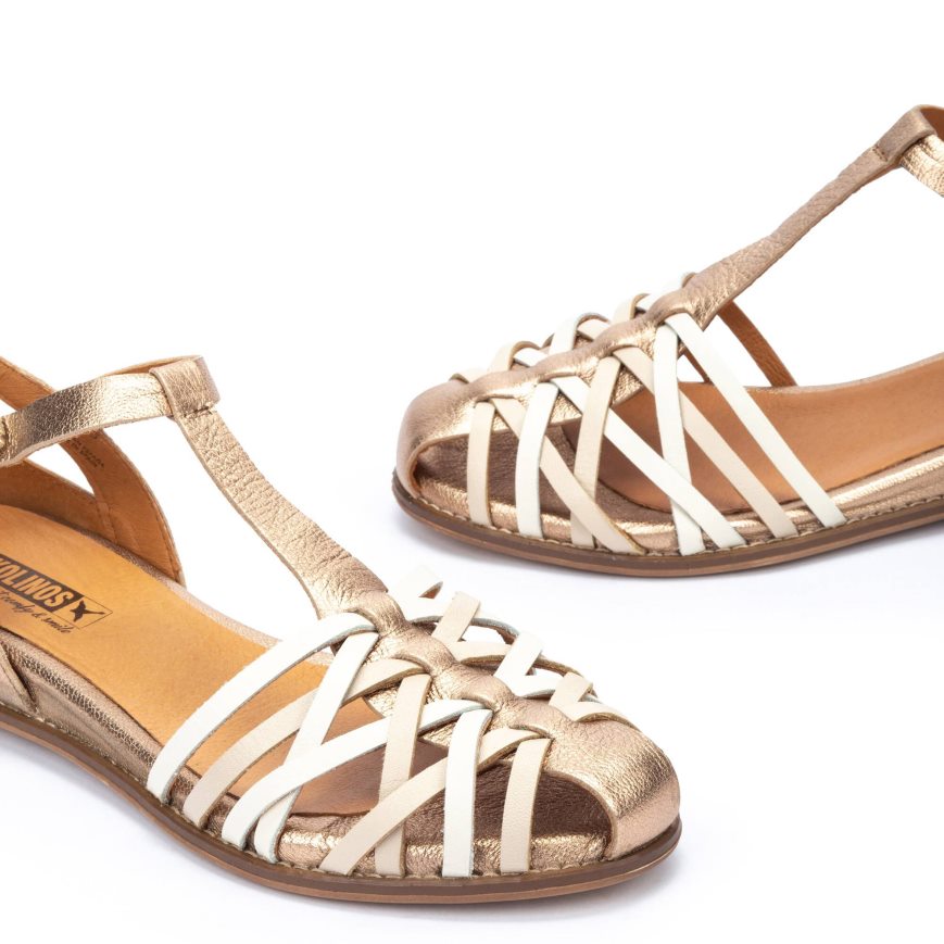 Gold Pikolinos TALAVERA Women's Sandals | MRI171086