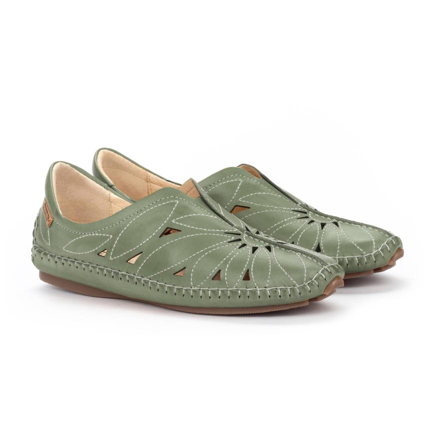 Green Pikolinos JEREZ Women's Moccasins | 1AXHT2498