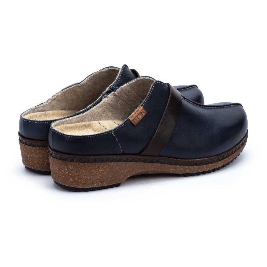 Navy Pikolinos GRANADA Women's Clogs | VFXQ476T1