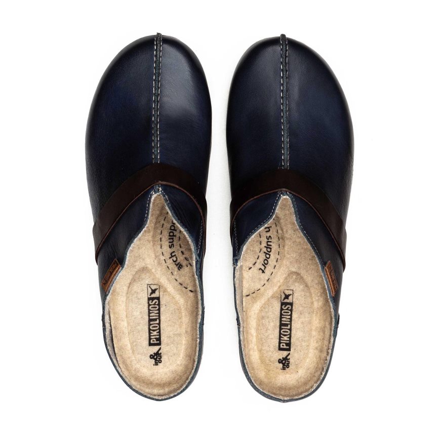 Navy Pikolinos GRANADA Women's Clogs | VFXQ476T1