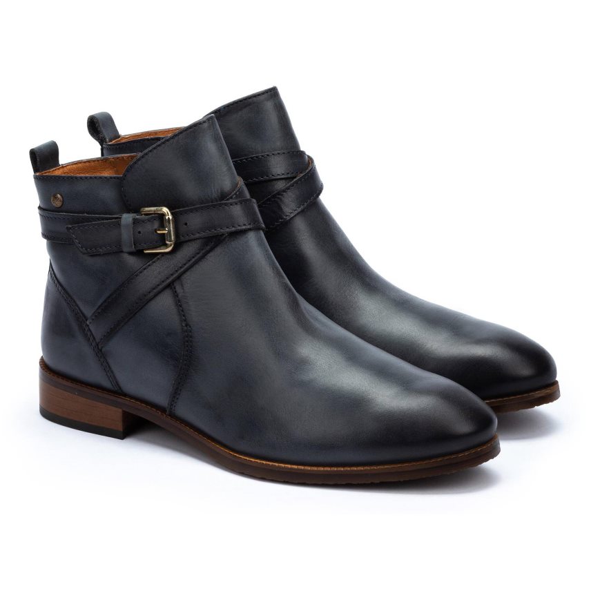 Navy Pikolinos ROYAL Women's Ankle Boots | SLCFT1243