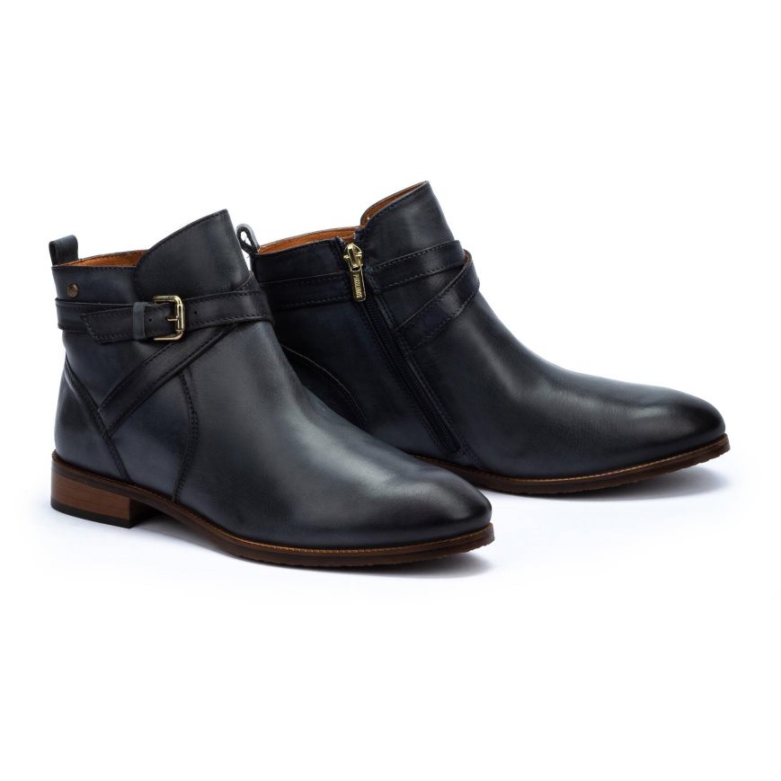 Navy Pikolinos ROYAL Women's Ankle Boots | SLCFT1243