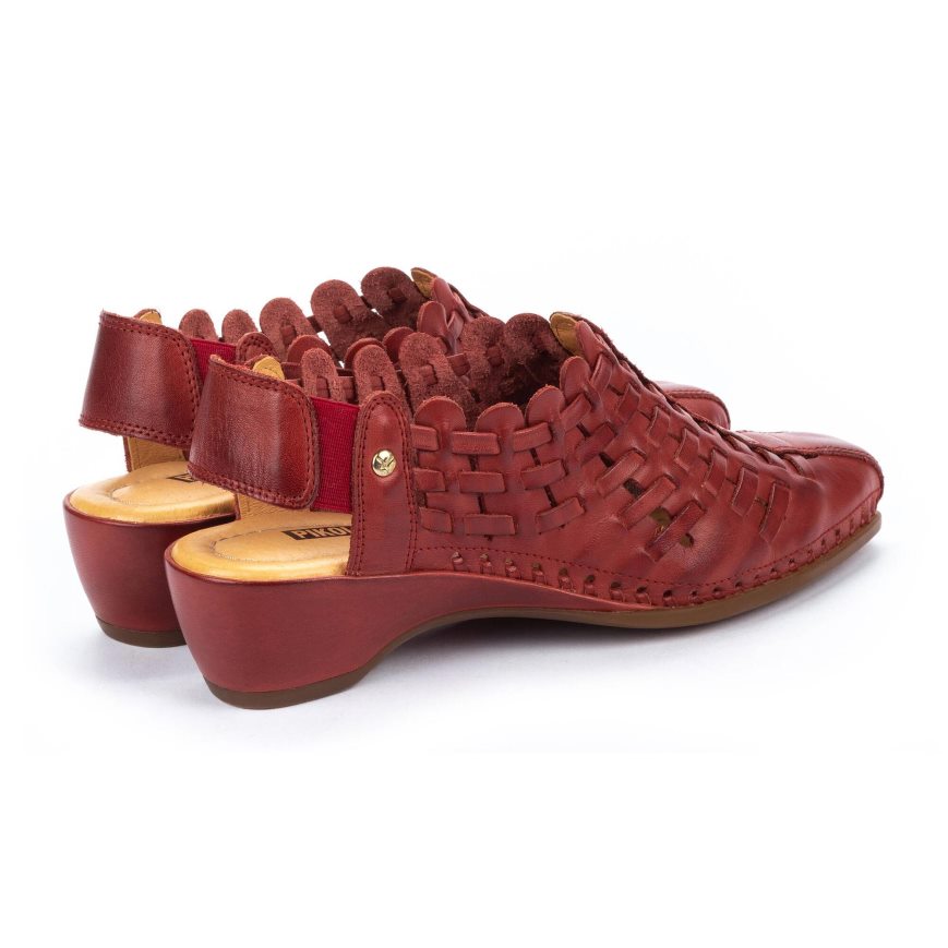 Red Pikolinos ROMANA Women's Heels Sandals | 1FTCT6049