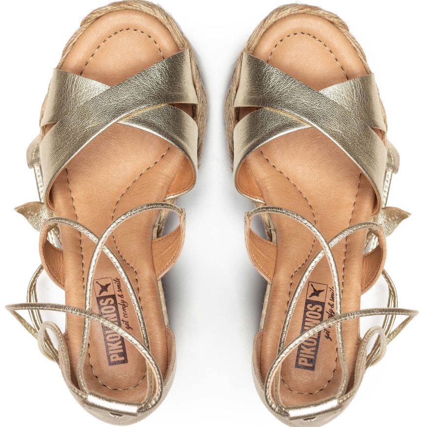 Silver Pikolinos RONDA Women's Wedge Sandals | BJTD843T7