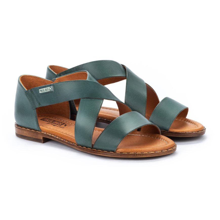 Turquoise Pikolinos ALGAR Women's Sandals | YAMB07819