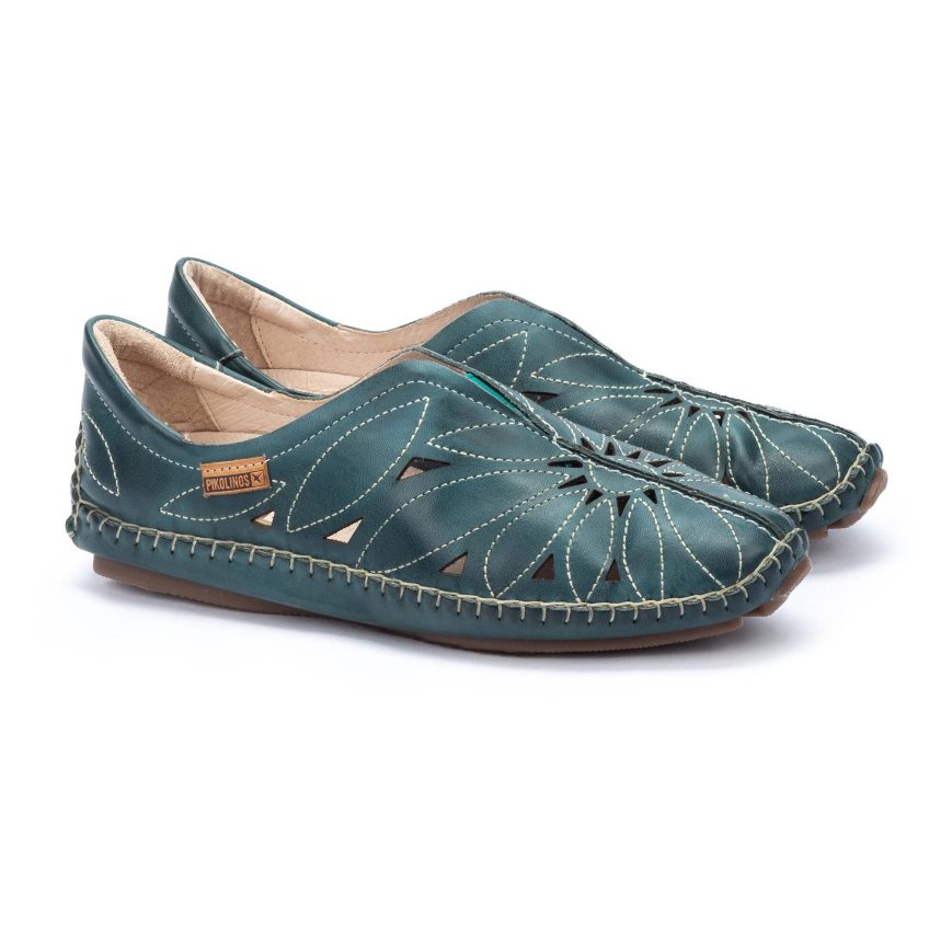 Turquoise Pikolinos JEREZ Women's Moccasins | TMJI90483