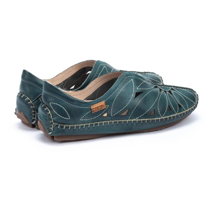 Turquoise Pikolinos JEREZ Women's Moccasins | TMJI90483