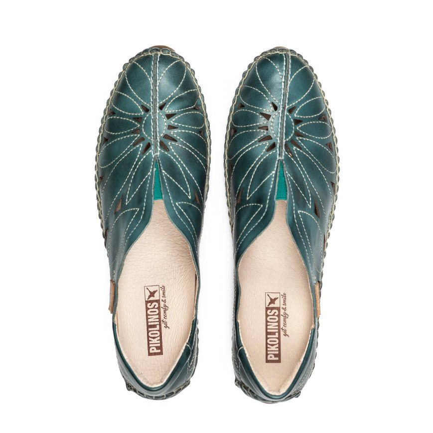 Turquoise Pikolinos JEREZ Women's Moccasins | TMJI90483