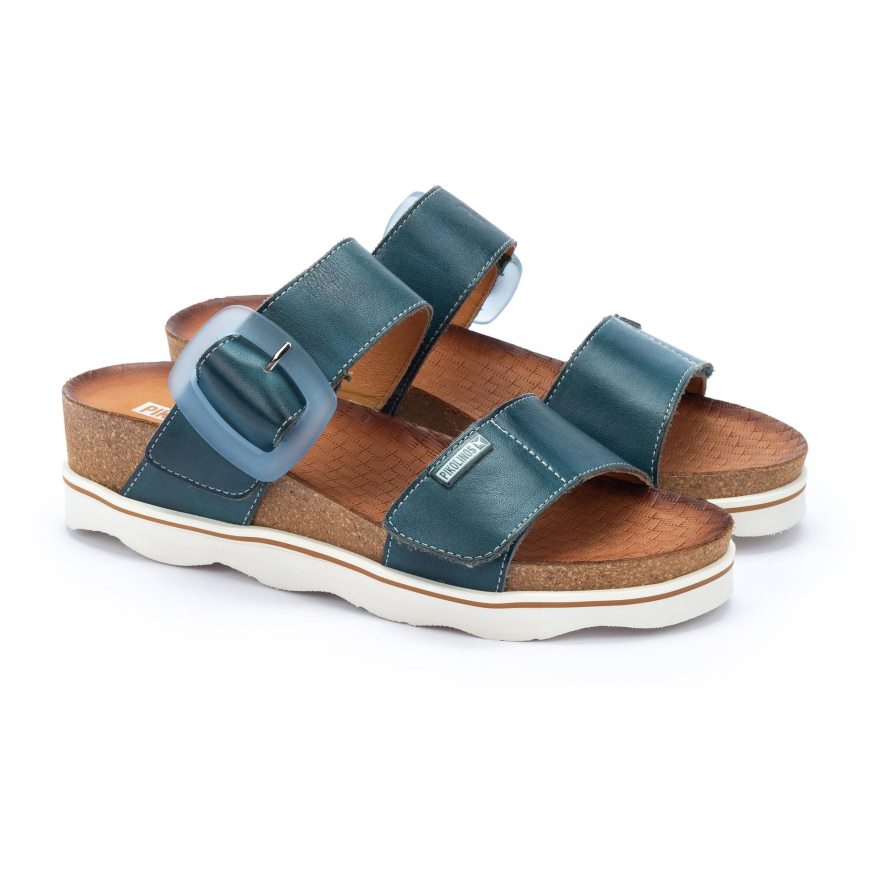 Turquoise Pikolinos MENORCA Women's Sandals | WLEX90847