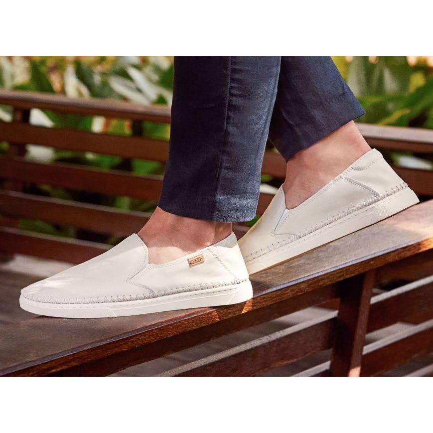 White Pikolinos ALICANTE Men's Moccasins | SNDG83470