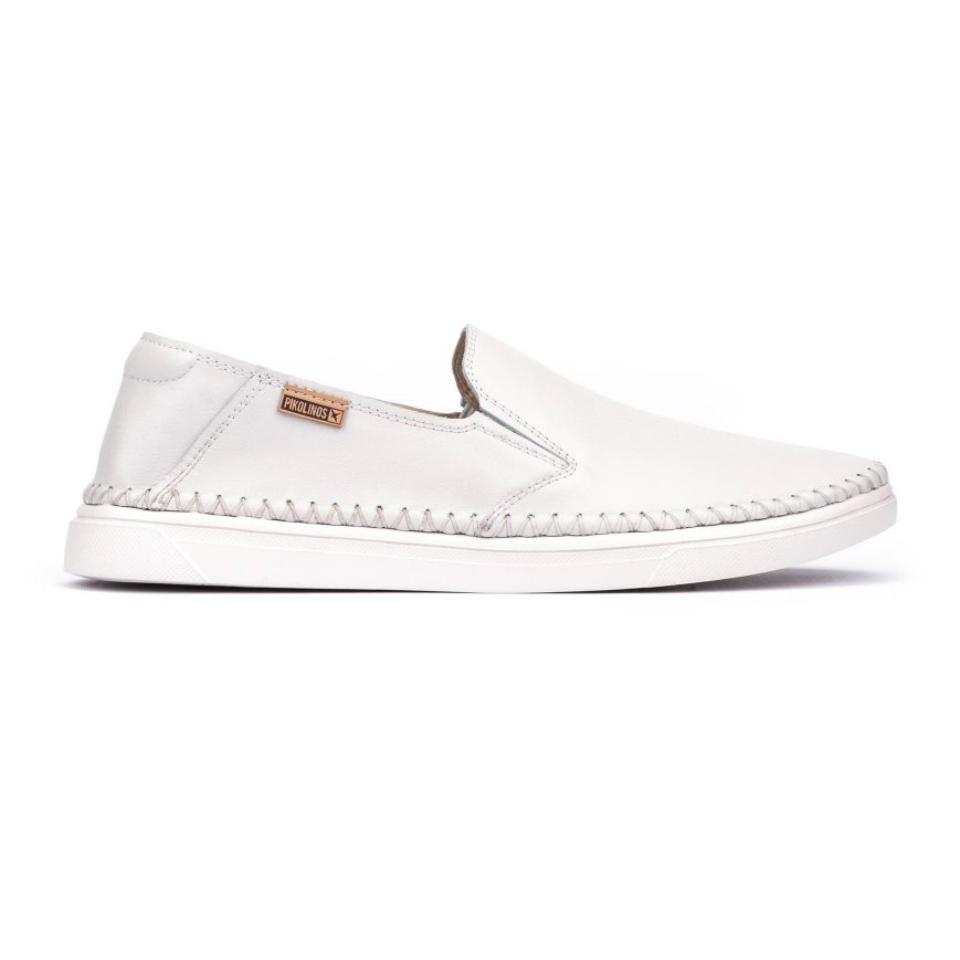 White Pikolinos ALICANTE Men\'s Moccasins | SNDG83470