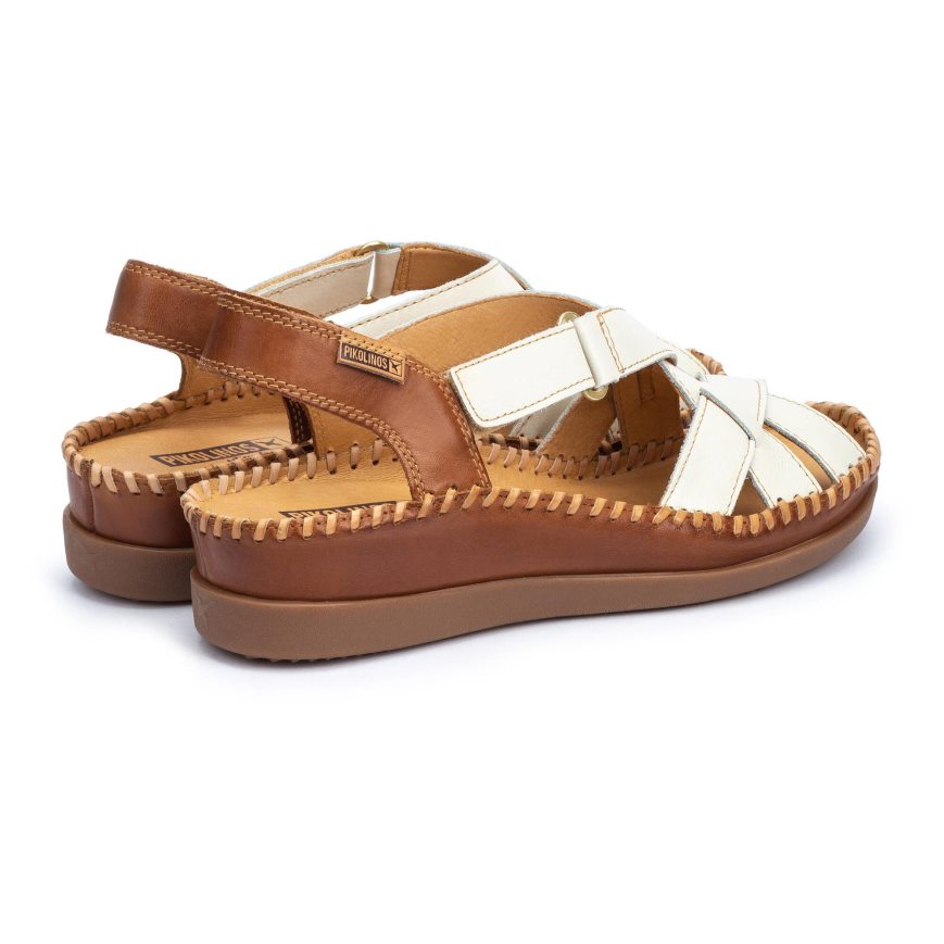 White Pikolinos CADAQUES Women's Sandals | 1HSE31894