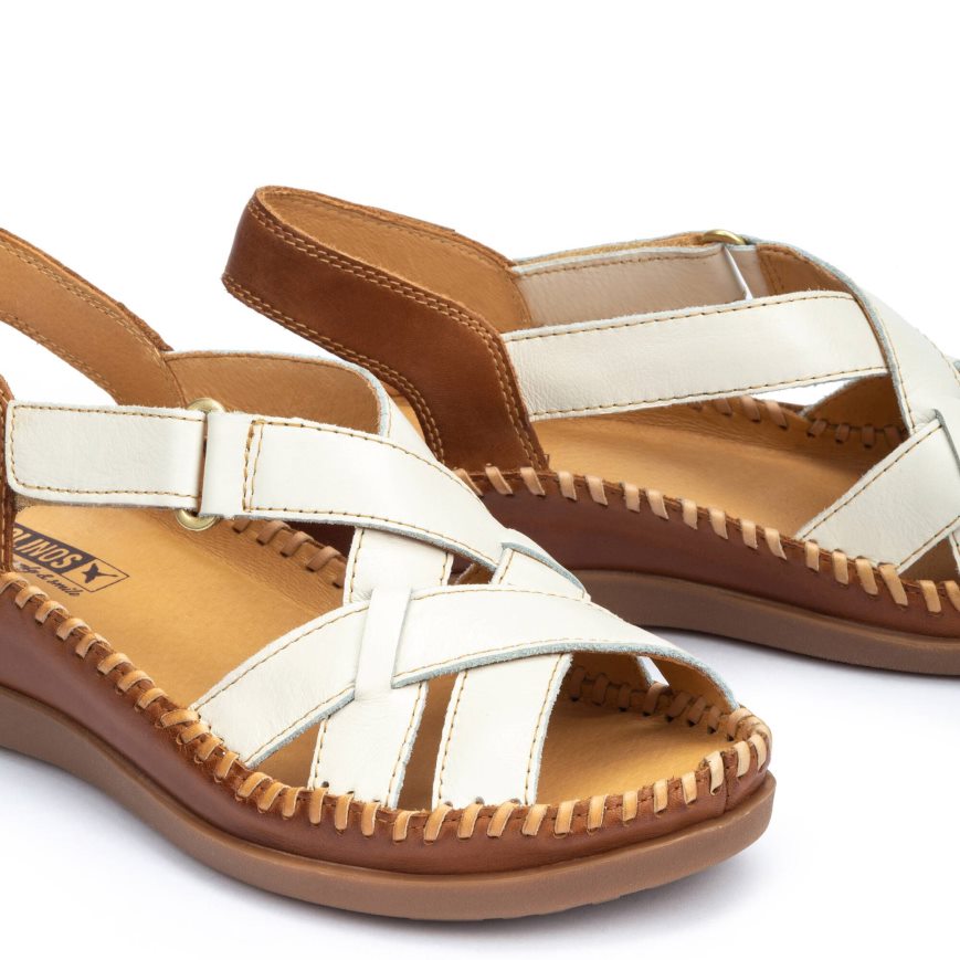 White Pikolinos CADAQUES Women's Sandals | 1HSE31894