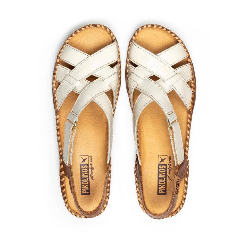 White Pikolinos CADAQUES Women's Sandals | 1HSE31894