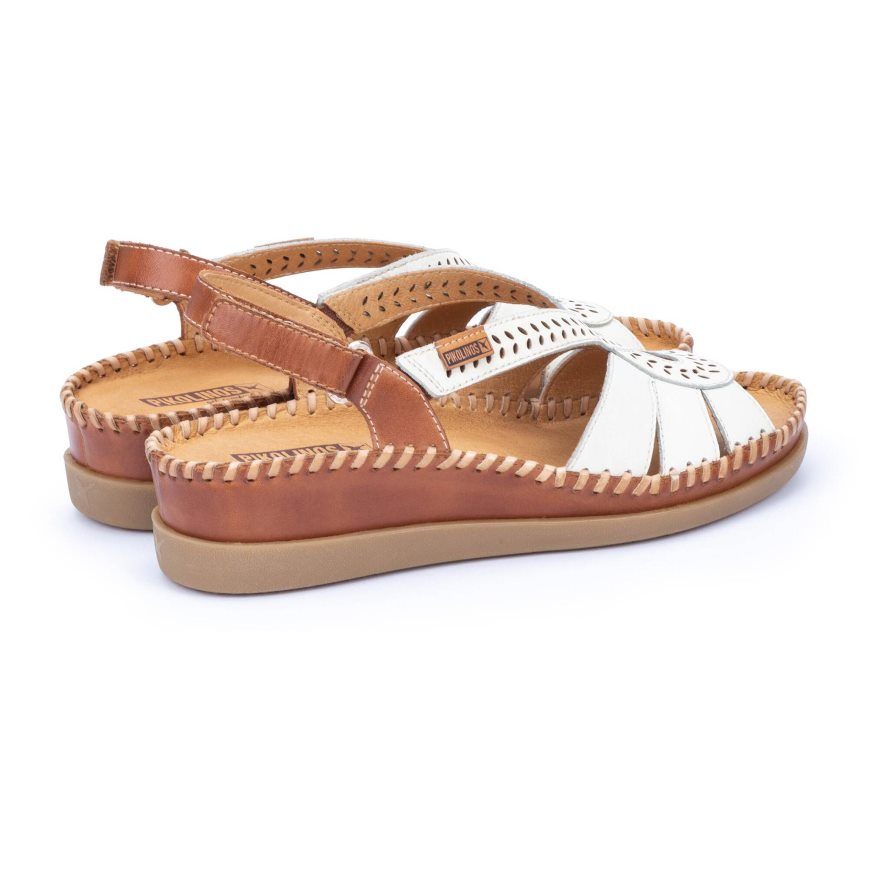 White Pikolinos CADAQUES Women's Sandals | PGJZ38624