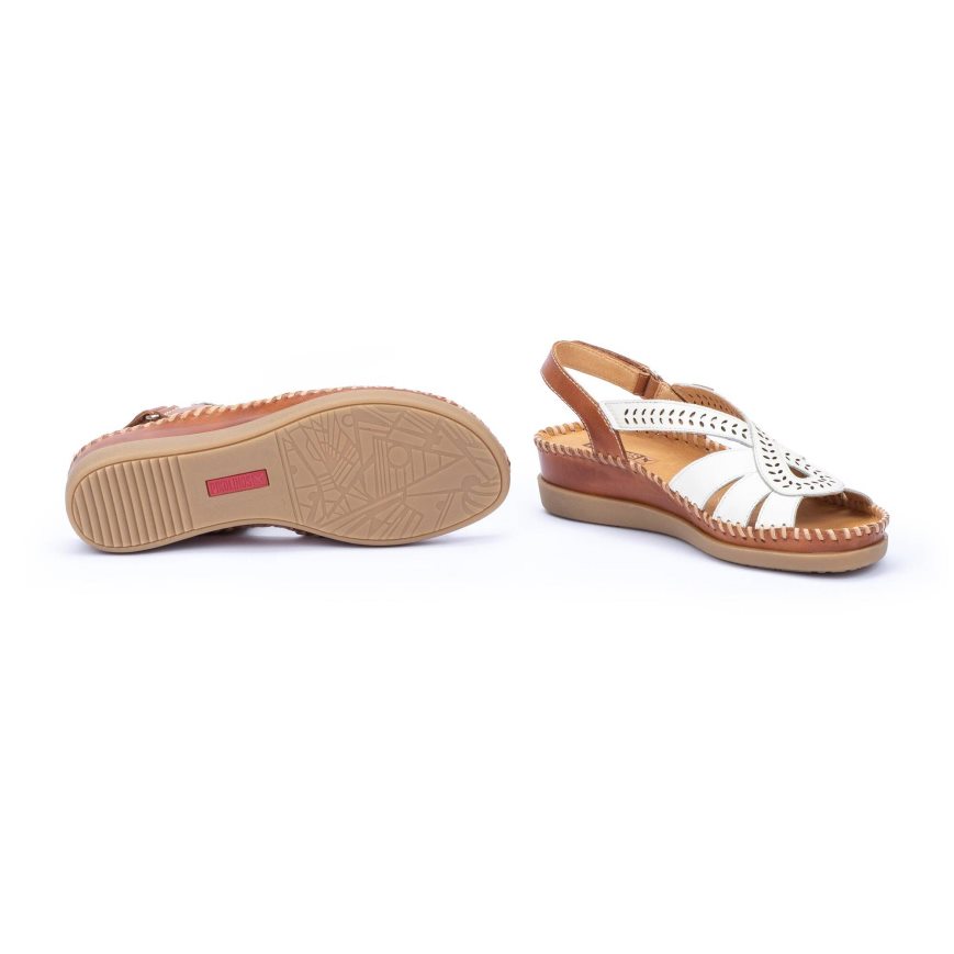 White Pikolinos CADAQUES Women's Sandals | PGJZ38624