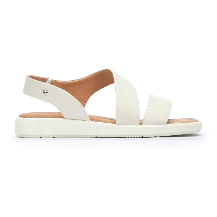 White Pikolinos CALELLA Women\'s Flat Sandals | VFXN306T7