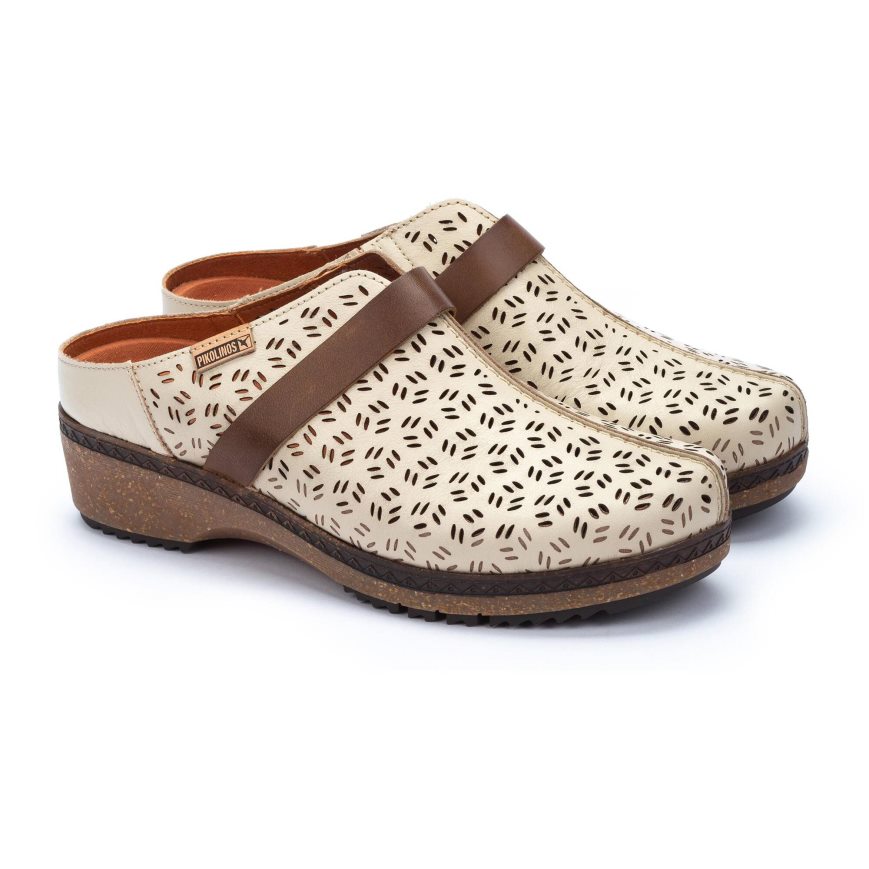 White Pikolinos GRANADA Women's Clogs | BQPR1783T