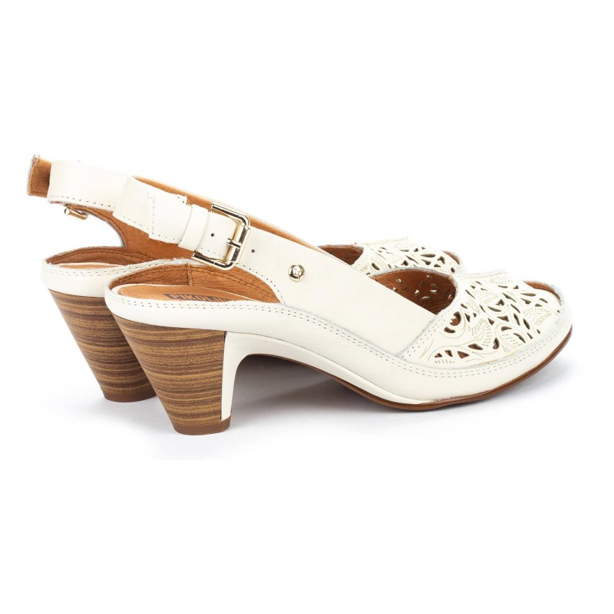 White Pikolinos JAVA Women's Heels Sandals | ZQXF86204