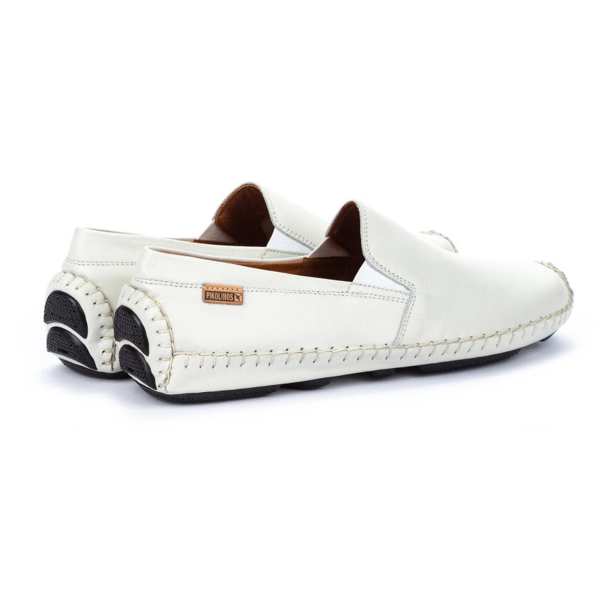 White Pikolinos JEREZ Men's Moccasins | TQXM7610T