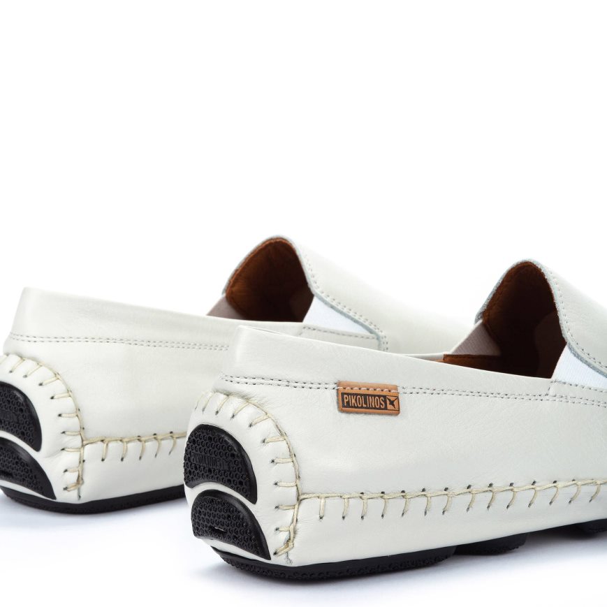 White Pikolinos JEREZ Men's Moccasins | TQXM7610T