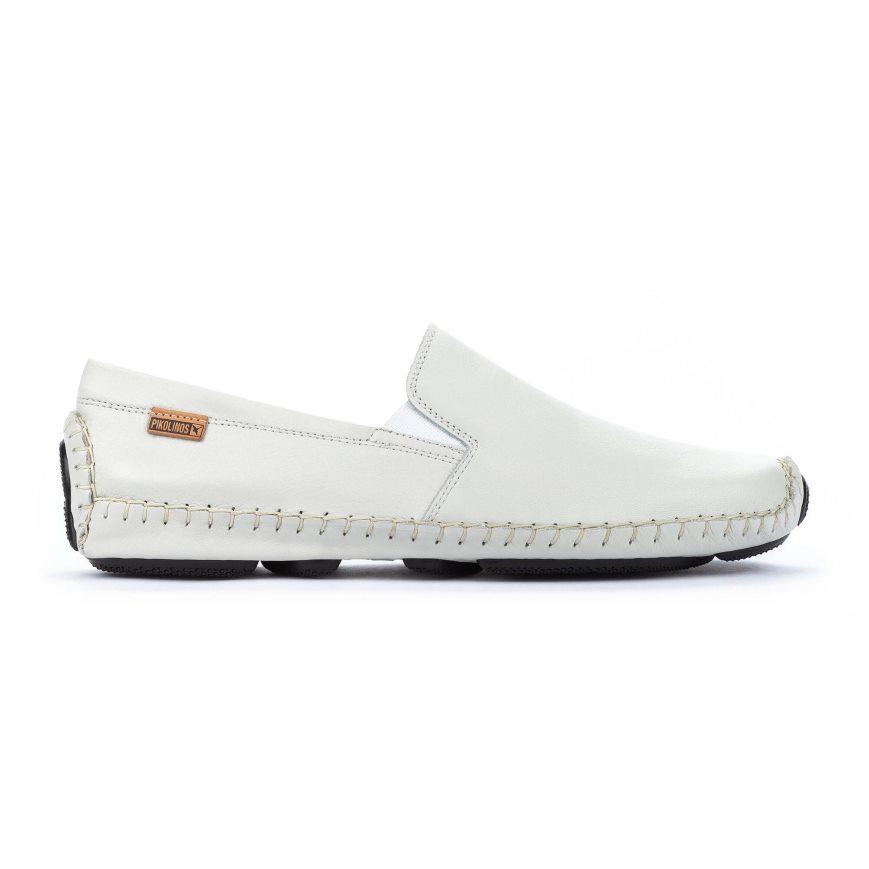 White Pikolinos JEREZ Men\'s Moccasins | TQXM7610T