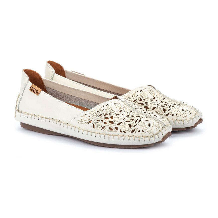 White Pikolinos JEREZ Women's Ballet Flats | BM1PT9186