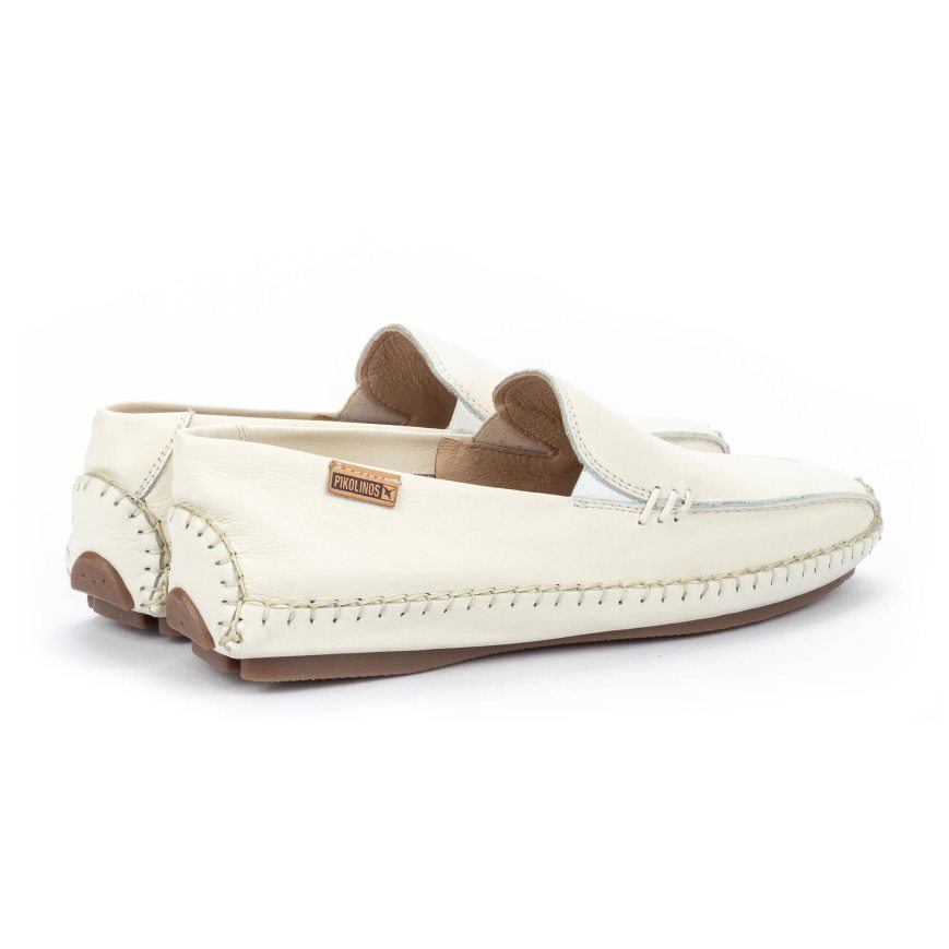 White Pikolinos JEREZ Women's Moccasins | D1MP62498