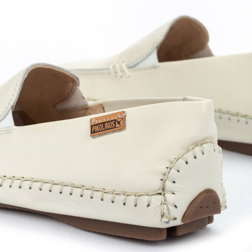 White Pikolinos JEREZ Women's Moccasins | D1MP62498