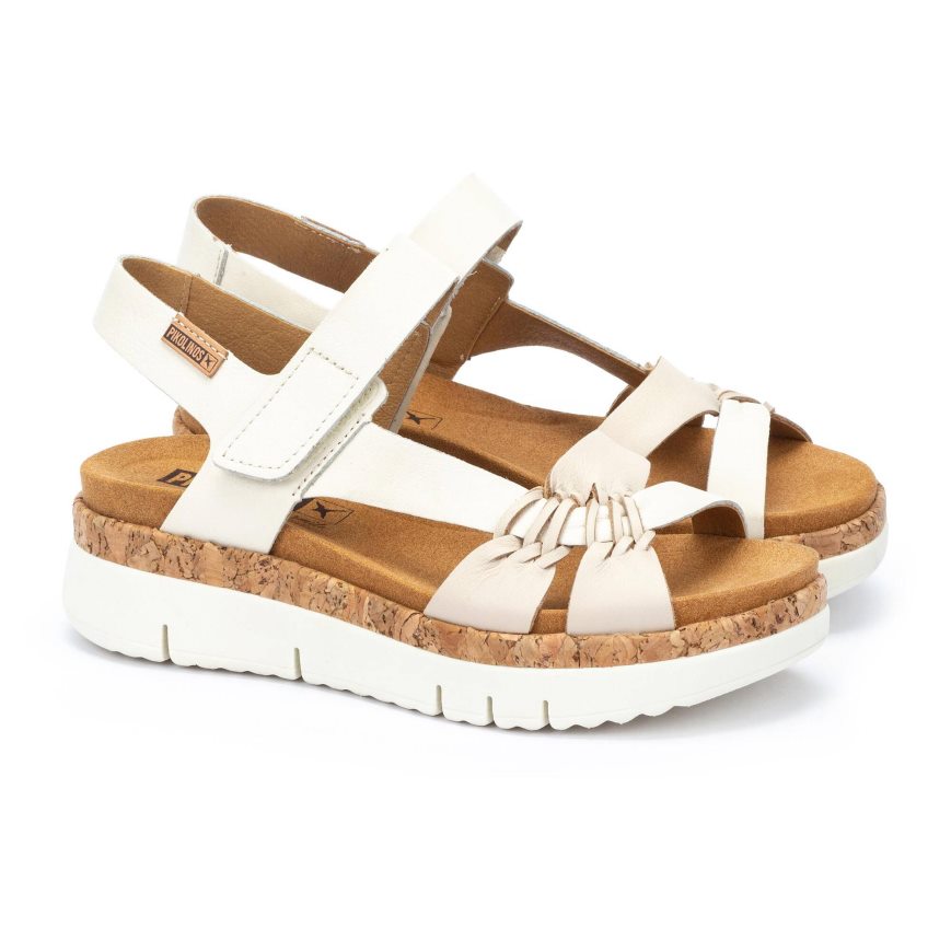 White Pikolinos PALMA Women's Sandals | IFELT4186