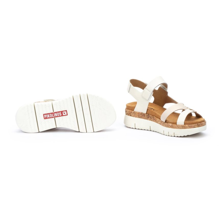 White Pikolinos PALMA Women's Sandals | IFELT4186