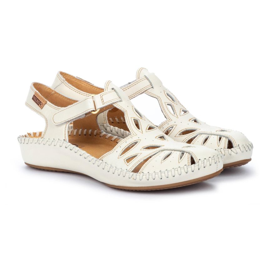 White Pikolinos P. VALLARTA Women's Sandals | EQOR1T849