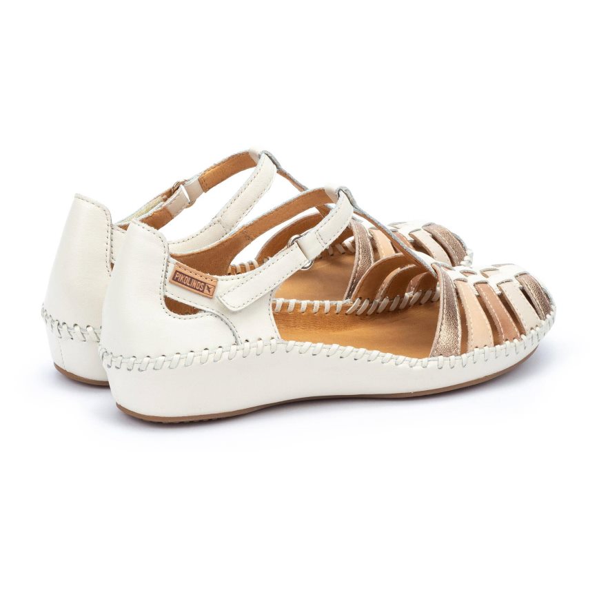 White Pikolinos P. VALLARTA Women's Sandals | ETBJ27031