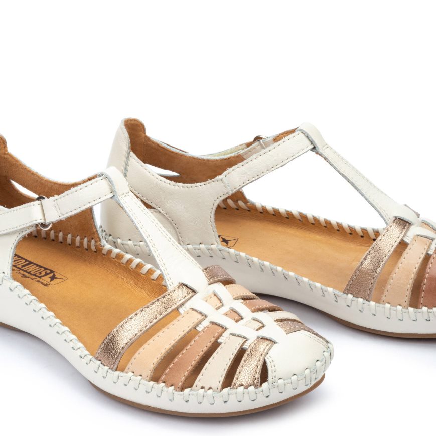 White Pikolinos P. VALLARTA Women's Sandals | ETBJ27031