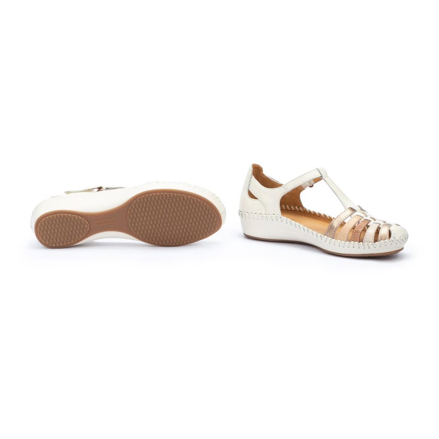 White Pikolinos P. VALLARTA Women's Sandals | ETBJ27031