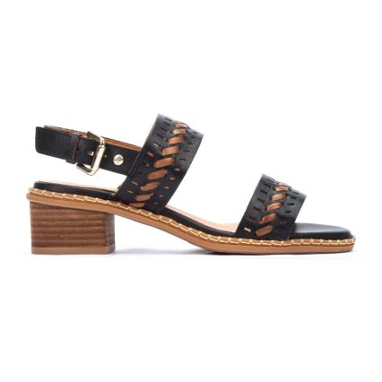 Black Pikolinos BLANES Women's Heels Sandals | DEFP41378