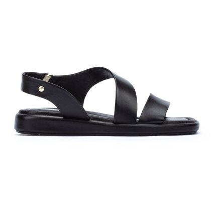 Black Pikolinos CALELLA Women's Flat Sandals | DIRV07681