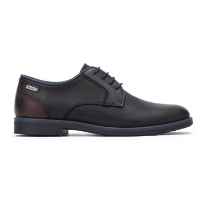 Black Pikolinos LEON Men's Lace Up Shoes | QYCA63108