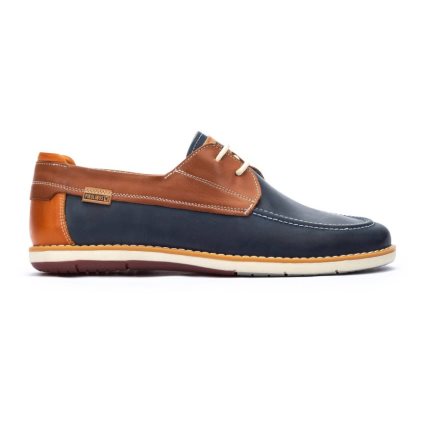 Blue / Brown Pikolinos JUCAR Men's Boat Shoes | VZDY1386T