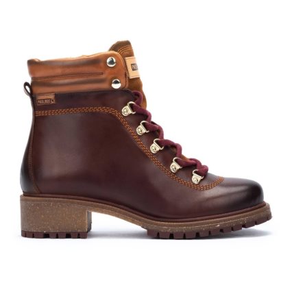 Brown Pikolinos ASPE Women's Ankle Boots | ADBC32697