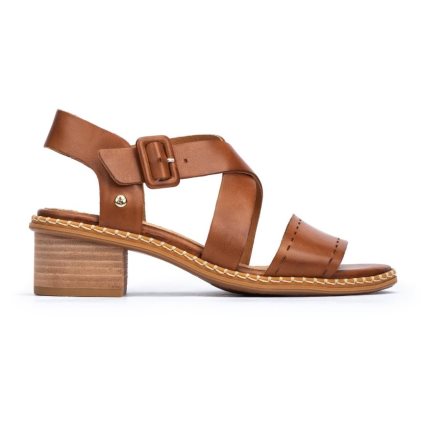 Brown Pikolinos BLANES Women's Heels Sandals | YLBP6483T