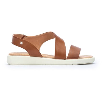 Brown Pikolinos CALELLA Women's Flat Sandals | MTFQ18T39