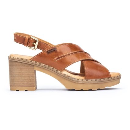 Brown Pikolinos CANARIAS Women's Heels Sandals | PTRS807T2