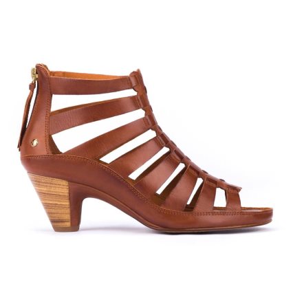 Brown Pikolinos JAVA Women's Heels Sandals | XPJI36197